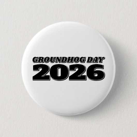 Groundhog Day 2026 缶バッジ (正面)