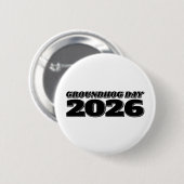 Groundhog Day 2026 缶バッジ (正面&裏面)