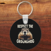 Groundhog Day Animを祝尊重する キーホルダー (正面)