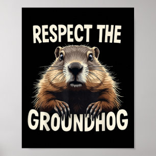 Groundhog Day Animを祝尊重する ポスター