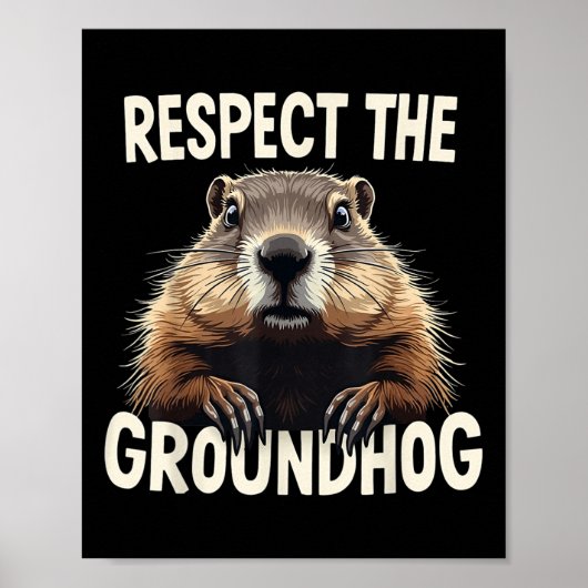 Groundhog Day Animを祝尊重する ポスター (正面)