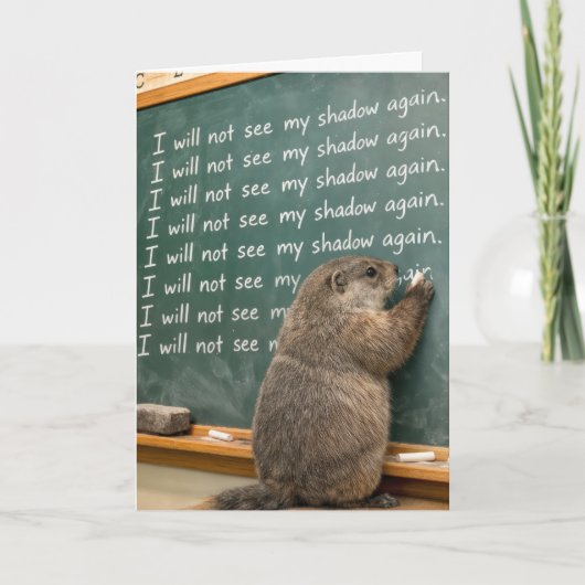Groundhog Day Birthday Humor カード (正面)