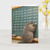 Groundhog Day Birthday Humor カード (黄色い花)