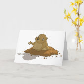 Groundhog Day Card(空白の) カード (黄色い花)