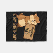 Groundhog Day February 2 Is My Birthday Happy Grou フリースブランケット (正面(横))