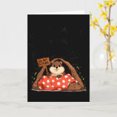 Groundhog Day Funny Groundhog Wake Me Up When Wint カード (黄色い花)