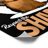 Groundhog Day Funny Rodent Respect The Shadow Mete ポスター (角)