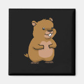 Groundhog Day Gift男性女性Groundhog マグネット (正面)