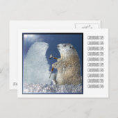 Groundhog Day Ice Sculpture ポストカード (正面/裏面)