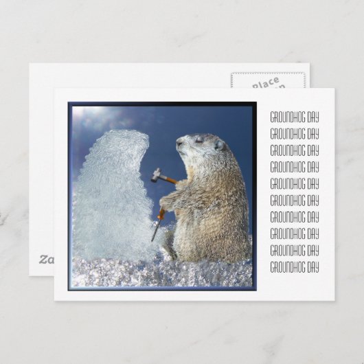 Groundhog Day Ice Sculpture ポストカード (正面/裏面)