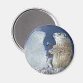 Groundhog Day Ice Sculpture マグネット (正面/裏面)