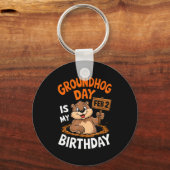 Groundhog Day Is My Birthday February 2nd _2  キーホルダー (正面)