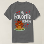 Groundhog Day My Favorite Holiday Funny Groundhog Tシャツ (デザイン正面)
