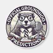Groundhog Day Predictions - Marmotte Météo マグネット (正面)