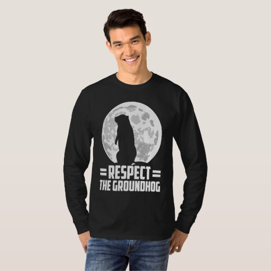 groundhog day respect the groundhog tシャツ (正面フル)