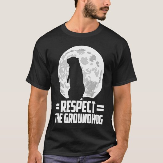 groundhog day respect the groundhog tシャツ (正面)