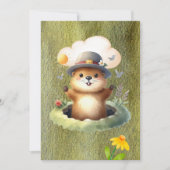 Groundhog day watercolor シーズンカード (正面)