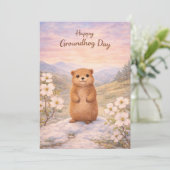 Groundhog day watercolor シーズンカード (スタンド正面)