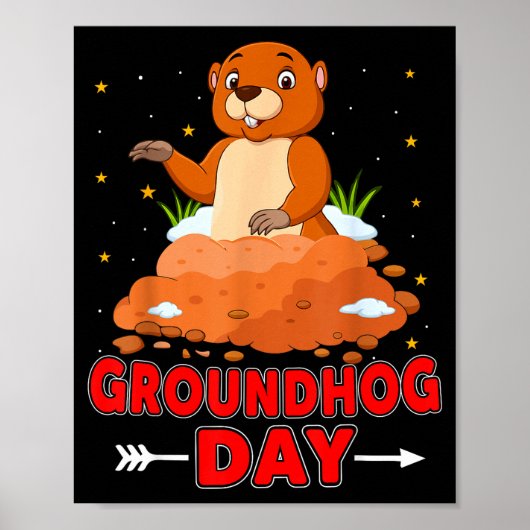Groundhog Day Woodchucks Lover  ポスター (正面)