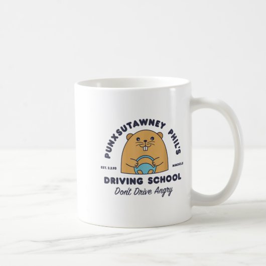 Groundhog Driving School Funny Men Women Retro Rod コーヒーマグカップ (右)