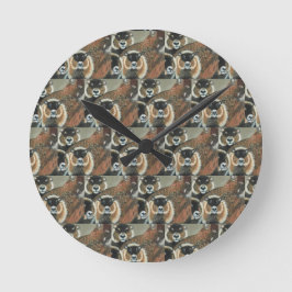 Groundhog Family Wall Clock, 20.3 cm Round Acrylic ラウンド壁時計