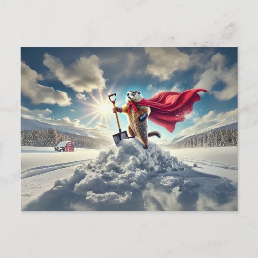 Groundhog Hero of Winter ポストカード (正面)