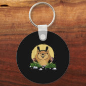 Groundhog Shadow Cute Puppet Funny Groundhog Day  キーホルダー (正面)