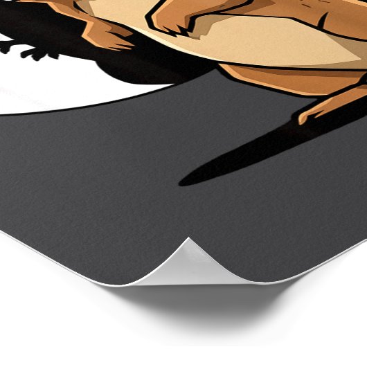 Groundhog Shadow Dinosaur Puppet Happy Groundhog D ポスター (角)