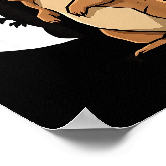 Groundhog Shadow Dinosaur Puppet Happy Groundhog D ポスター (角)