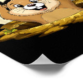 Groundhog Shadow Funny Puppet Happy Groundhog Day  ポスター (角)