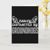 Groundhog Shirt Groundhog Lover Groundhogs _24  カード (黄色い花)