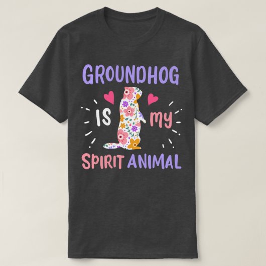 Groundhog Spirit Animal 2 Tシャツ (デザイン正面)