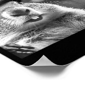 Groundhog Taking Selfie With Bigfoot Funny Groundh ポスター (角)