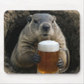 Groundhog With Mug of Beer マウスパッド (正面)