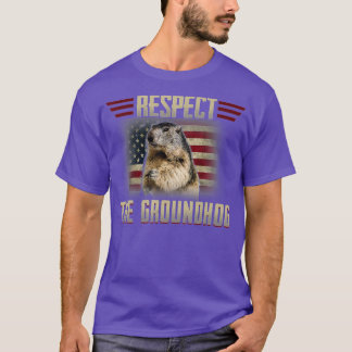 Groundhog Woodchuck写真を尊重GroundHog Da Tシャツ
