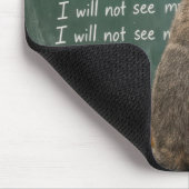 Groundhog Writing Lines on a Green Chalkboard マウスパッド (コーナー)