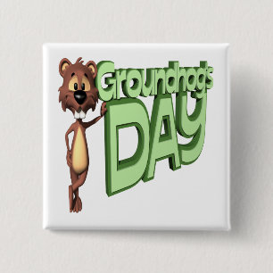 Groundhogs日 缶バッジ