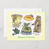 Groundhog's Day紙の人形はがき ポストカード (正面/裏面)