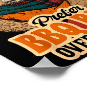 Groundhogs Prefer Bbq Ribs Over Winter - Funny Des ポスター (角)