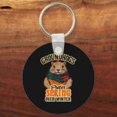 Groundhogs Prefer Spring Over Winter Groundhog Day キーホルダー (正面)