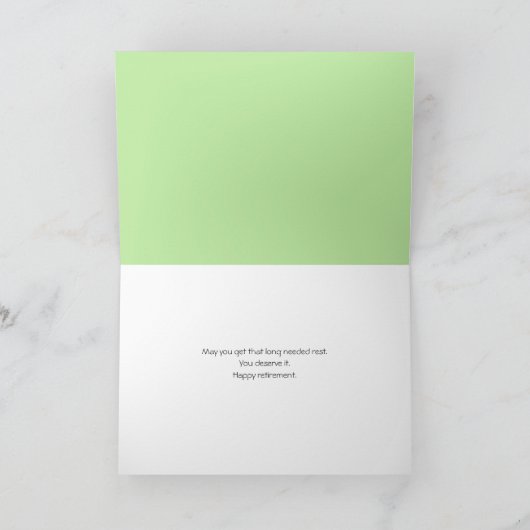 Groundhogs Rule Retirement Card カード (内部)