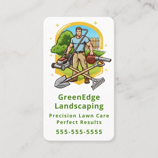 Groundskeeping Lawn Care Landscaping Professional 名刺 (正面)