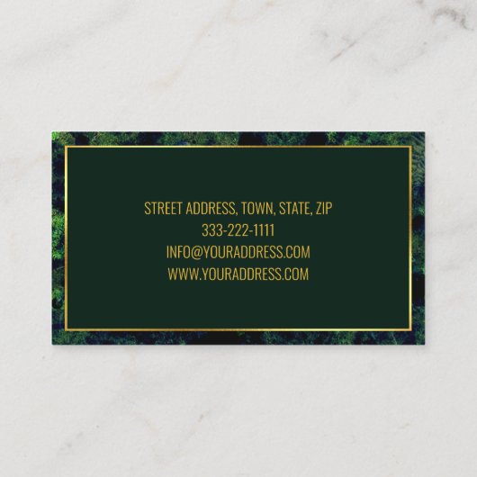 Groundworks造園アーキテクト緑と青 名刺 (裏面)