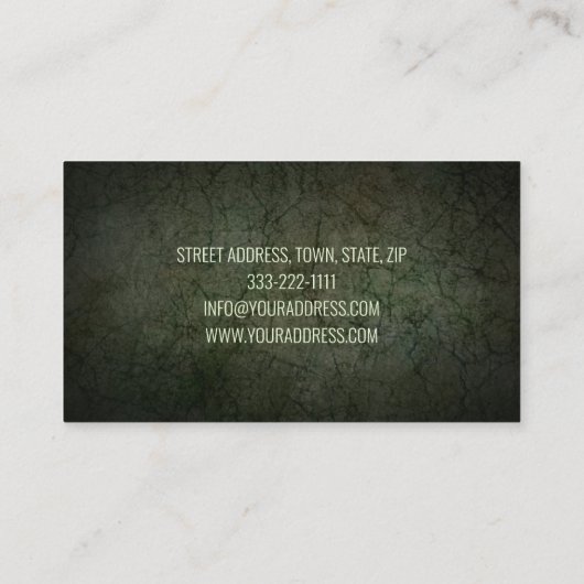 Groundworks造園建築家ダークグリーン 名刺 (裏面)