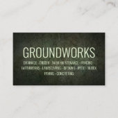 Groundworks造園建築家ダークグリーン 名刺 (正面)