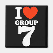 Group 7 Viral Trend I Love Group 7 Sarcastic G7 Me マグネット (正面)