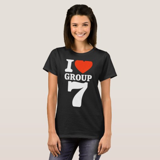 Group 7 Viral Trend I Love Group 7 Sarcastic G7 Me Tシャツ (正面フル)