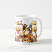 Group Cartoon Animals fun コーヒーマグカップ (正面右)
