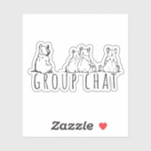 Group Chat Cute Bears シール (シート)