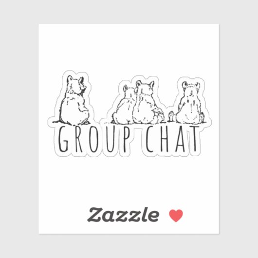 Group Chat Cute Bears シール (シート)
